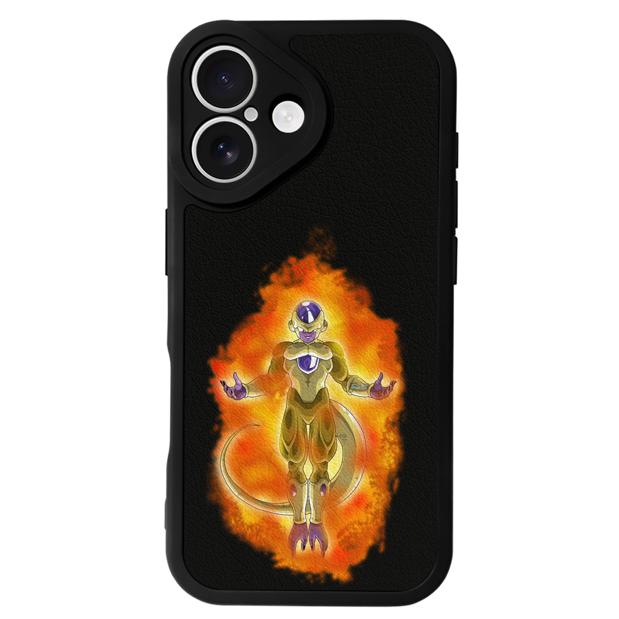 （画像用） ドラゴンボール フリーザ DRAGON BALL Frieza 【iPhone 16シリーズ対応】シリコンスマホケース（レザー調） 材質：シリコン